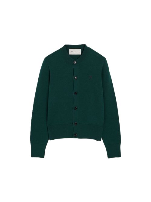 quota crewneck cardigan  ami de coeur Ami Paris | FKC361.001A258 BOTTLE/BLACK